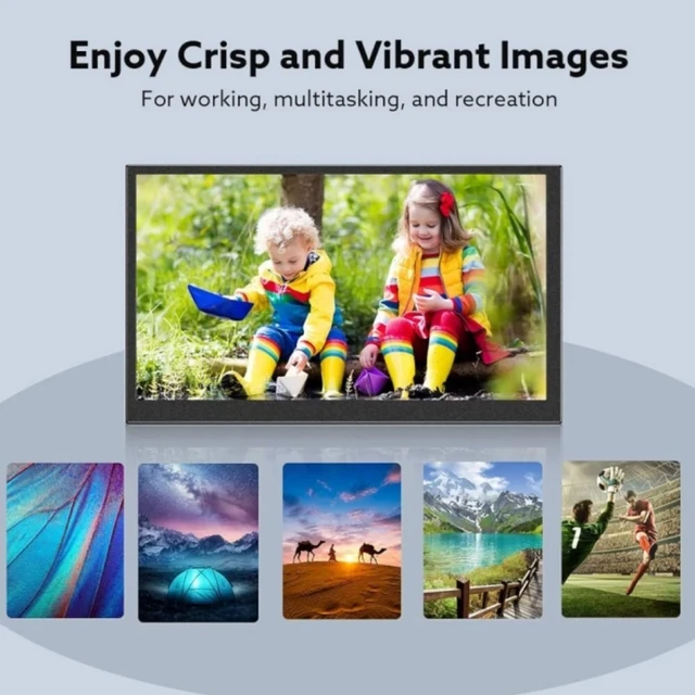 Alt view image 6 of 7 - Eyoyo 7" Mini Portable Screen for PC/TV/Camera/Gaming/Raspberry Pi with Speaker