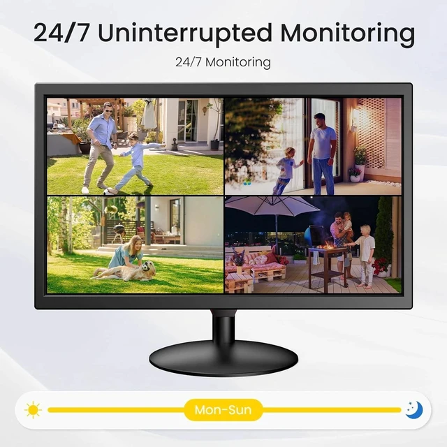 Alt view image 3 of 7 - 22 Inch 1080P HD Security Monitor HDMI VGA BNC AV USB for CCTV DVR NVR