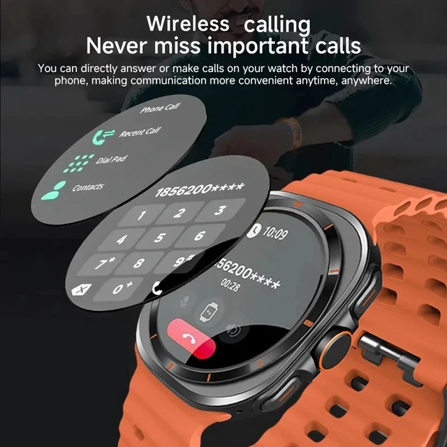 Alt view image 5 of 6 - Smart Watch with Phone Function Wristwatch Sports Watch for Android, iOS Black