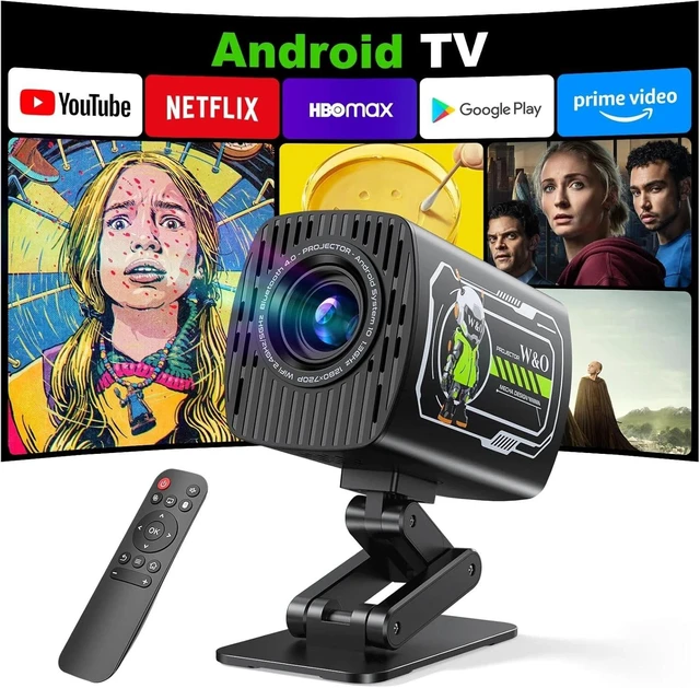 Main image of O1 Projector 1080P 3D WiFi Bluetooth Netflix Video Home Theater Black