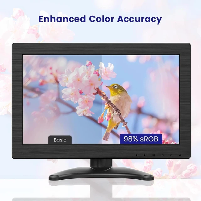 Alt view image 3 of 7 - 12" Small HD Video Monitor 1366x768 HDMI/VGA For Security/PC /Raspbery Pi