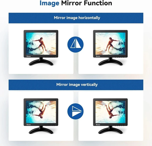 Alt view image 4 of 7 - 8 Inch Second Monitor 1024x768 HDMI Monitor HDMI/VGA/AV/BNC CCTV Screen