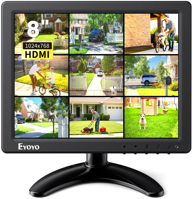Main image of Eyoyo 8" 1024x768 HDMI Portable Monitor Gaming Screen & Built-in Speaker AV VGA