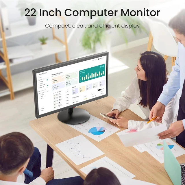 Alt view image 3 of 7 - 22 inch 1920x1080 CCTV Security/Computer Monitor HDMI VGA AV BNC USB Audio Video