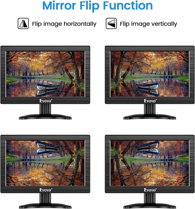 Alt view image 3 of 7 - Eyoyo Small Monitor VGA HDMI 12 In Secondary Monitor 1366x768 For Laptop PC CCTV