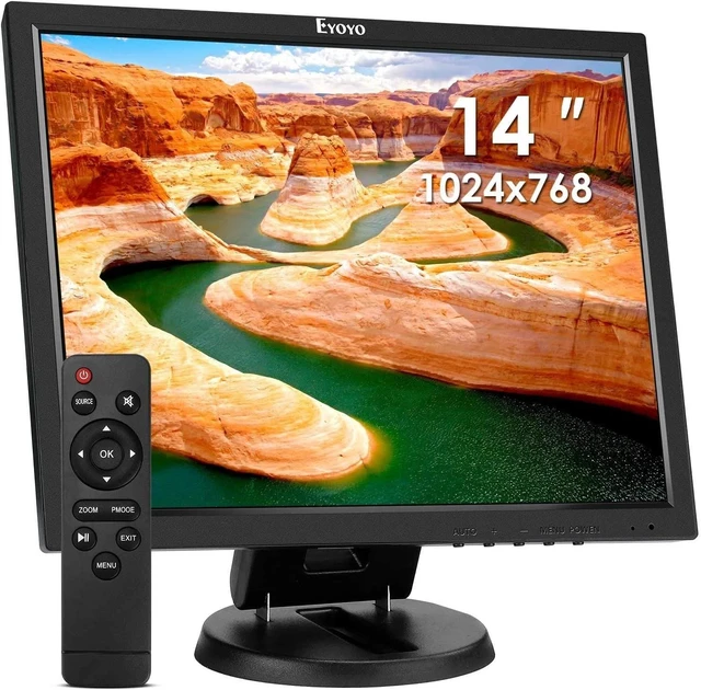 Main image of 14 Inch LCD HDMI Monitor 1024x768 VGA Display Monitor for Security Cameras