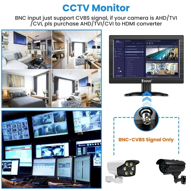 Alt view image 5 of 7 - 12" Inch LCD Monitor AV HDMI BNC VGA 1366x768 Remote Portable Video Screen
