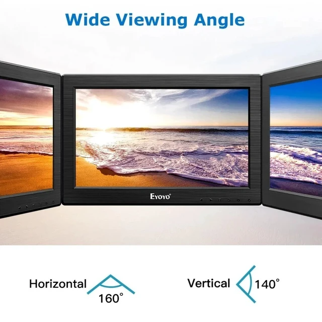 Alt view image 7 of 7 - 12" Inch LCD Monitor AV HDMI BNC VGA 1366x768 Remote Portable Video Screen