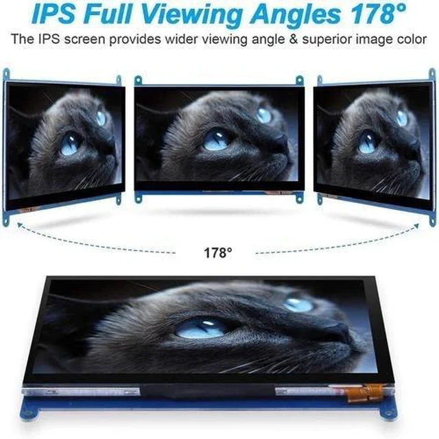 Alt view image 2 of 7 - 7 Inch LCD HDMI Display Screen 1024x600 Touch Screen Monitor for Raspberry Pi