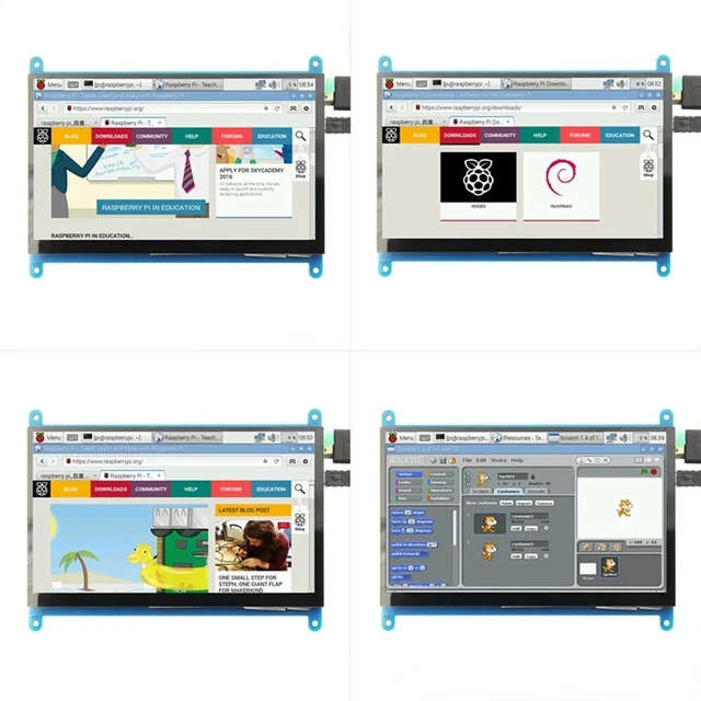 Alt view image 4 of 7 - 7 Inch LCD HDMI Display Screen 1024x600 Touch Screen Monitor for Raspberry Pi