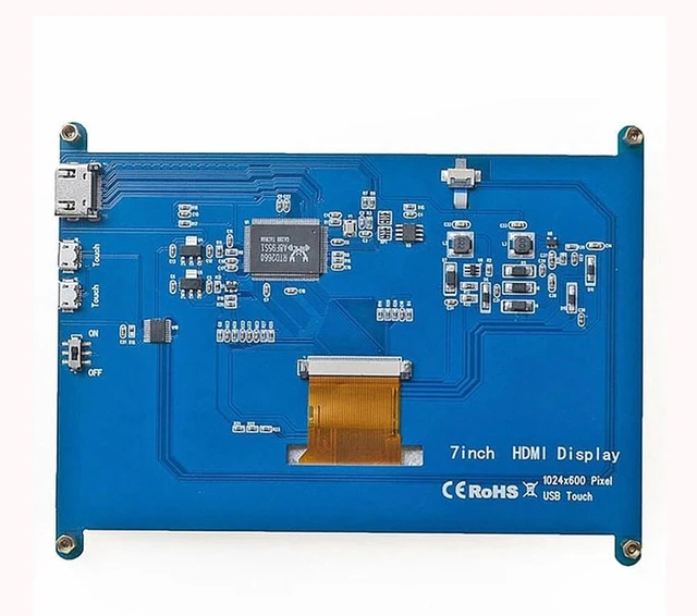 Alt view image 6 of 7 - 7 Inch LCD HDMI Display Screen 1024x600 Touch Screen Monitor for Raspberry Pi
