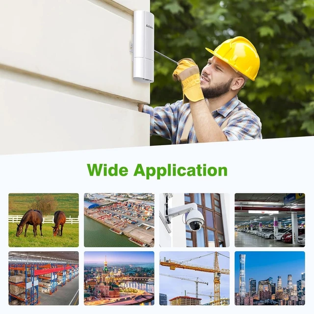 Alt view image 6 of 7 - Gigabit WiFi Bridge 5.8G High Speed Long Range Point-to-Multipoint Expansion POE