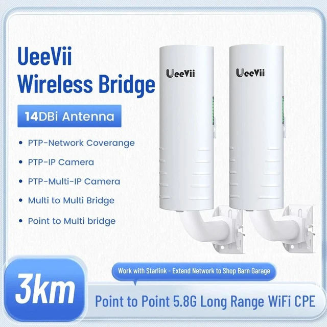 Main image of Outdoor Wireless Bridge UeeVii CPE452 Point to Point WiFi CPE Network Extend 3KM