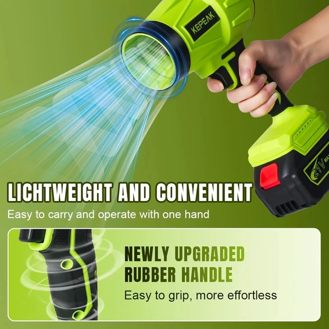 Alt view image 4 of 7 - 180000RPM Portable Turbo Fan Dust Cleaner Blower Leaf Blower Cordless Handheld