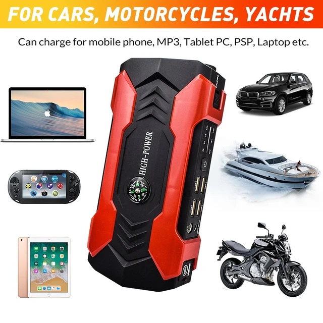 Alt view image 3 of 7 - 100000mAh Car Jump Starter Portable USB Power Bank Battery Booster Clamp 600A