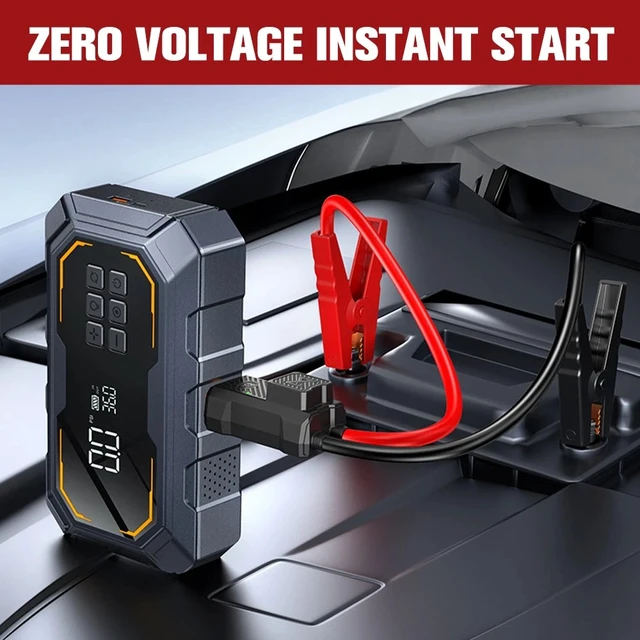 Alt view image 6 of 7 - Car Jump Starter 10000A with Air Compressor Portable Battery Booster Power Bank