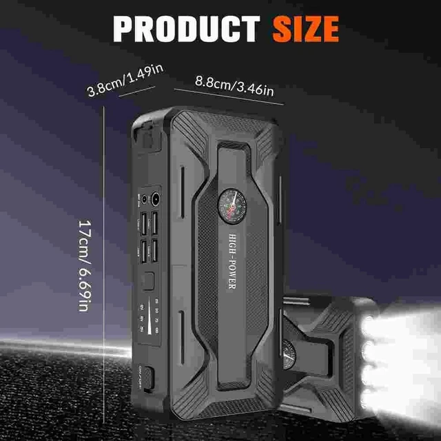 Alt view image 3 of 7 - 99800mAh Car Jump Starter Booster Jumper Box Power Bank Battery Charger Portable
