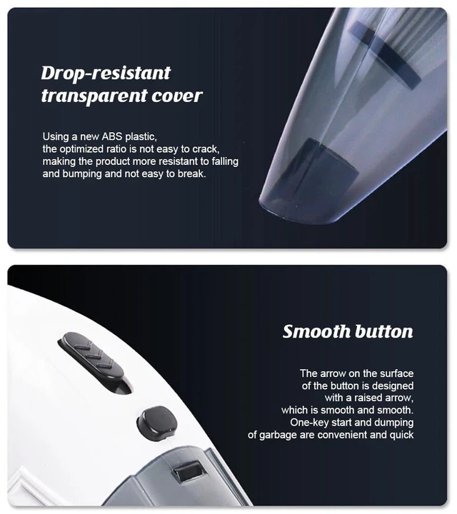 Alt view image 5 of 7 - Cordless Rechargeable Car Vacuum Powerful Handheld Car Vacuum Cleaner Portable