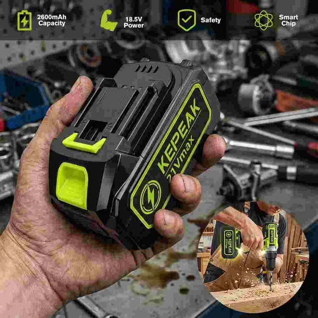Alt view image 4 of 7 - 21VBattery High Capacity Replacement Lithium-Ion Battery for Cordless Power Tool