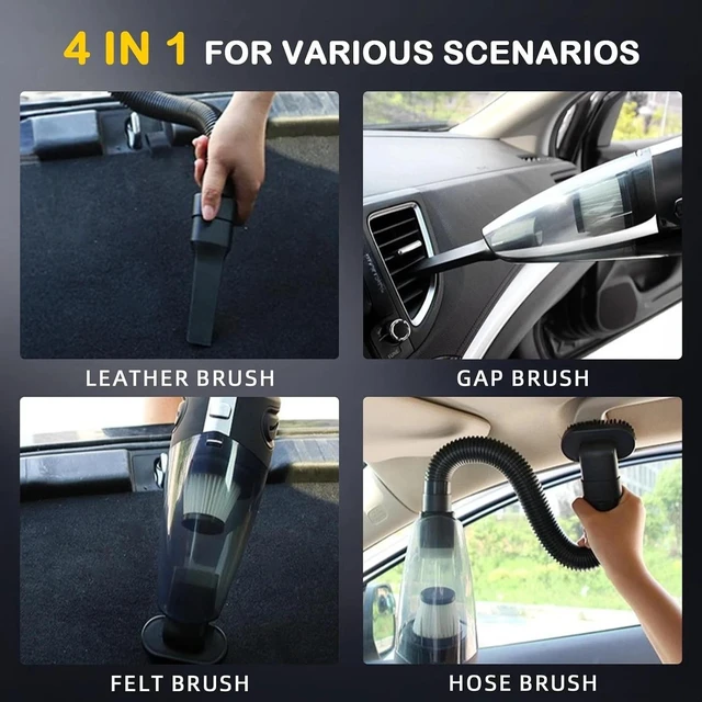 Alt view image 4 of 7 - 120W Car Vacuum Cleaner Strong Cordless Cleaner Suction for Keyboard Car & Home