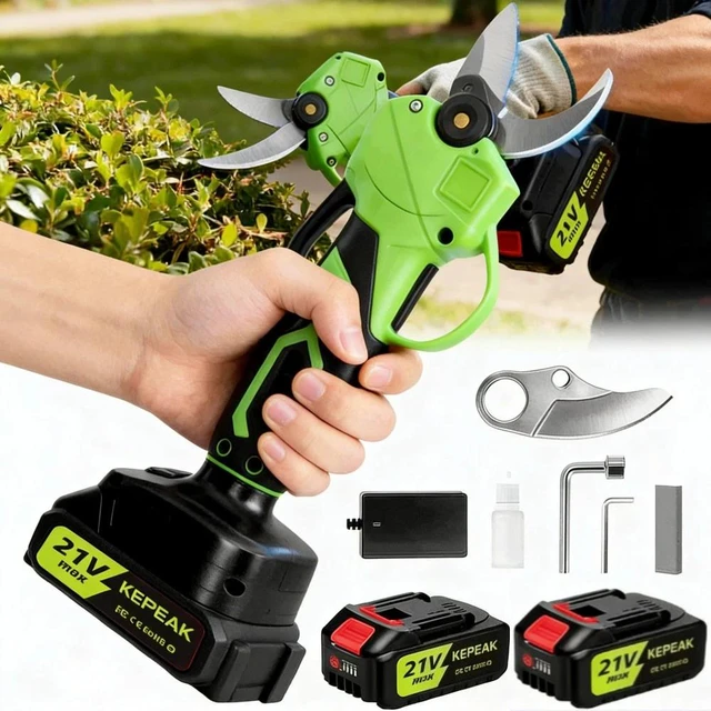 Main image of Electric Pruning Shears Cordless Pruner Brushless Branch Cutter with 2 Batteries