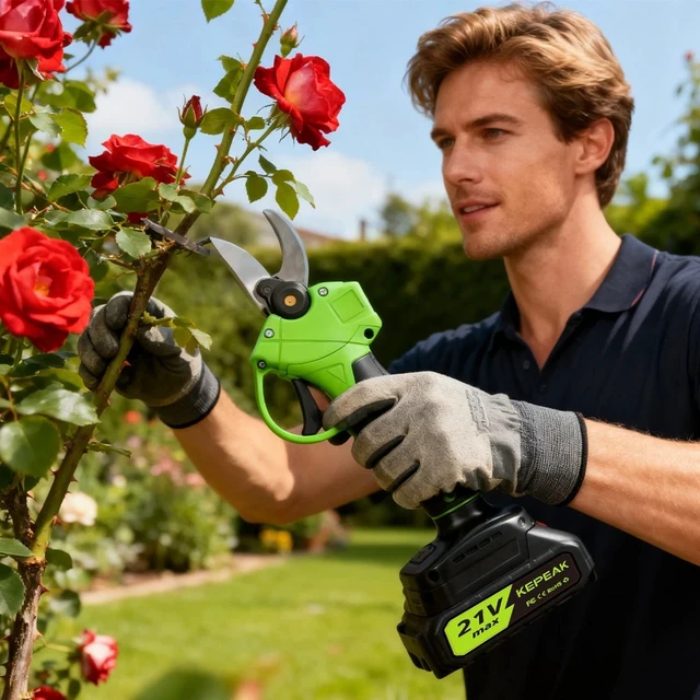 Alt view image 3 of 7 - Electric Pruning Shears Cordless Pruner Brushless Branch Cutter with 2 Batteries