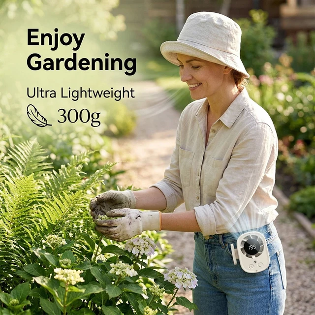 Alt view image 7 of 7 - 2026 Portable Clip-On Car Cooling Fan: 100-Speed USB-Rechargeable Mini Fan