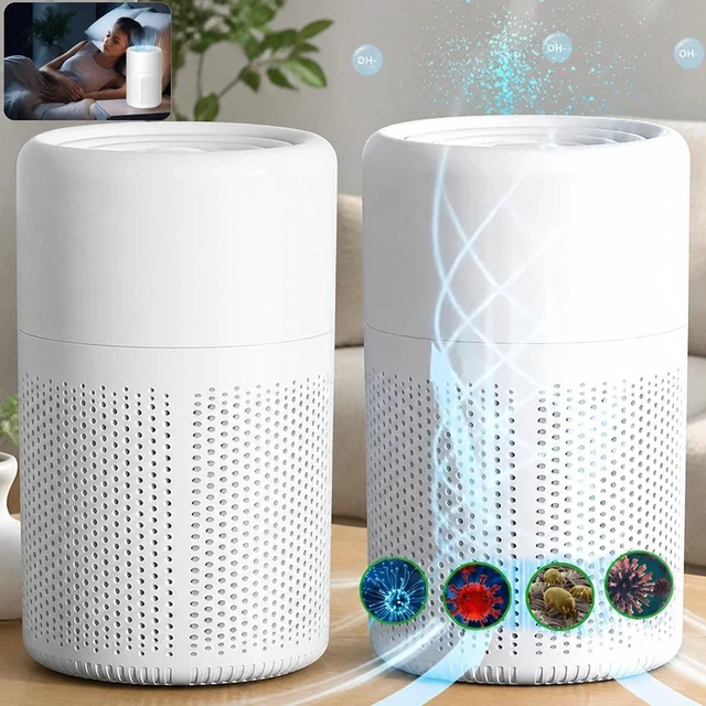 Main image of 2PCS Air Purifier for Home Room True HEPA Washable Filter Allergies Odor Smoke