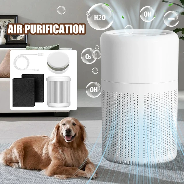Alt view image 3 of 7 - 2PCS Air Purifier for Home Room True HEPA Washable Filter Allergies Odor Smoke