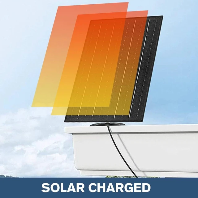 Alt view image 4 of 7 - 20W 5V USB C Solar Panel For Security Camera 360°Adjustable Mounting Waterproof