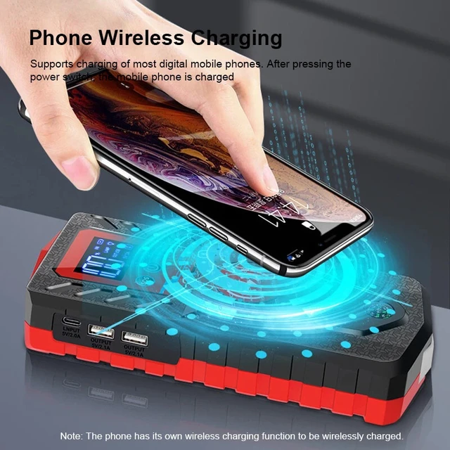 Alt view image 4 of 7 - 8000A Car Jump Starter Booster Jumper Pack Power Bank For 6.0L Gas&5.0L Die