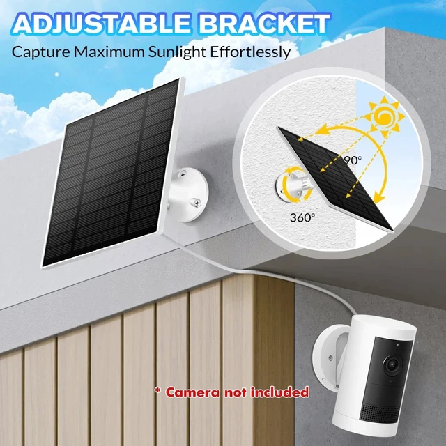 Alt view image 5 of 7 - 5W 5V Mono Solar Panel for Trail Camera Game Camera Hunting Camera with Stand