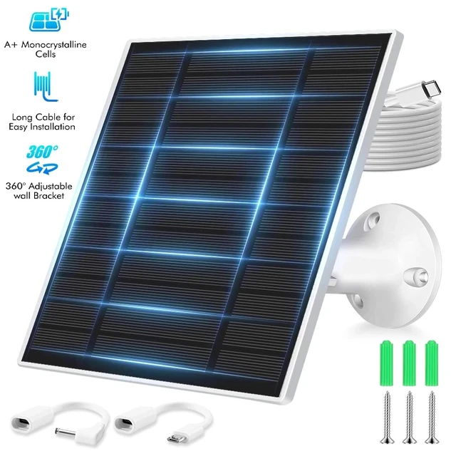 Alt view image 7 of 7 - 5W 5V Mono Solar Panel for Trail Camera Game Camera Hunting Camera with Stand