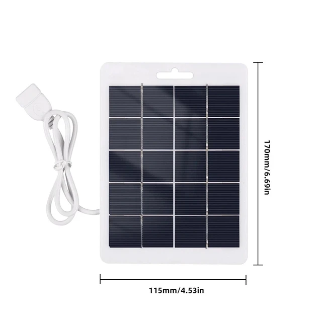 Alt view image 3 of 7 - 10W 5V Solar Panel USB Charging For Phone Charger Camping Hiking Power Bank