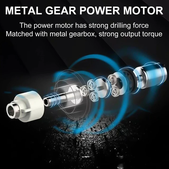 Alt view image 7 of 7 - 47PCS Drill Cordless Mini Electric Screwdriver Set USB Charging With LED Light