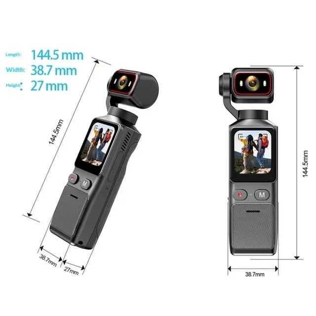 Alt view image 2 of 7 - 2.7K HD Pocket 3 Action Camera 180° Rotation WiFi Vlog Handheld Sports Cam Loop