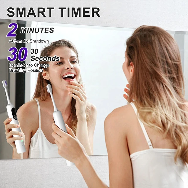Alt view image 7 of 7 - Electric Toothbrushes Waterproof Oscillating & Vibration Sonic Travel For Adults