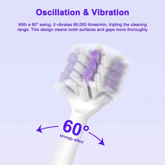 Alt view image 6 of 7 - Electric Toothbrushes Waterproof Oscillating & Vibration Sonic Travel For Adults