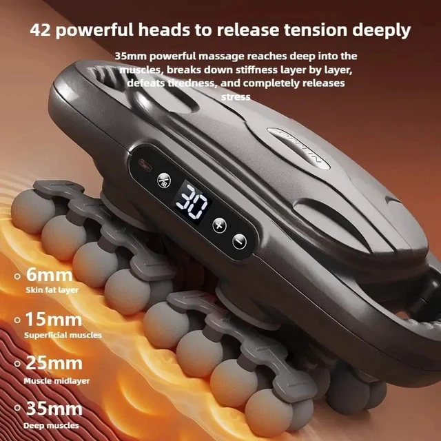 Alt view image 4 of 7 - Massage Gun 42 Heads High Frequency Muscle Massager for Back Neck Shoulder Body