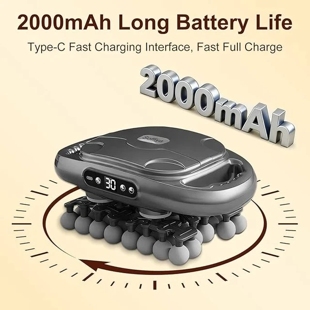 Alt view image 5 of 7 - Massage Gun 42 Heads High Frequency Muscle Massager for Back Neck Shoulder Body