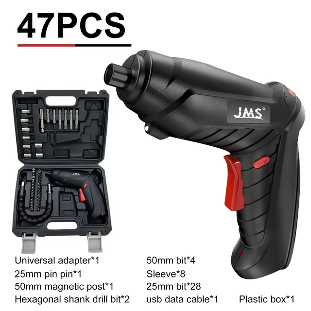 Alt view image 3 of 7 - 47PCS 3.6V Electric Screwdriver Set 1800mAh Battery Powered Portable Cordless