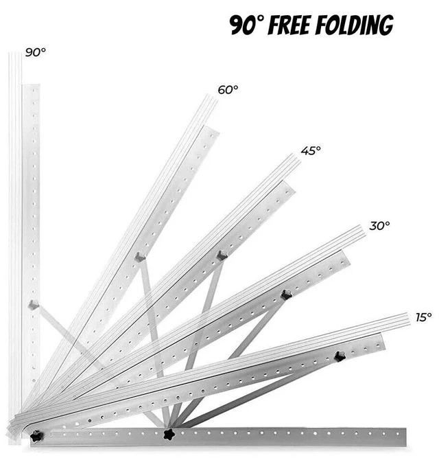 Alt view image 6 of 7 - 2x Adjustable Solar Panel Mounting Brackets Angle Solar Panel Bracket Tilt Mount