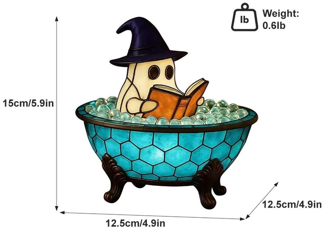 Alt view image 3 of 7 - Ghost Bubble Bath Lamp Halloween Cute Ghost Decor w/ Soft LED Light & Read Lamp