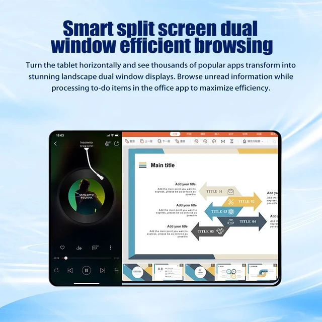Alt view image 5 of 7 - 10" Children's Tablet Android Tablet PC 4GB+64GB Dual Camera Keyboard Mouse Kit