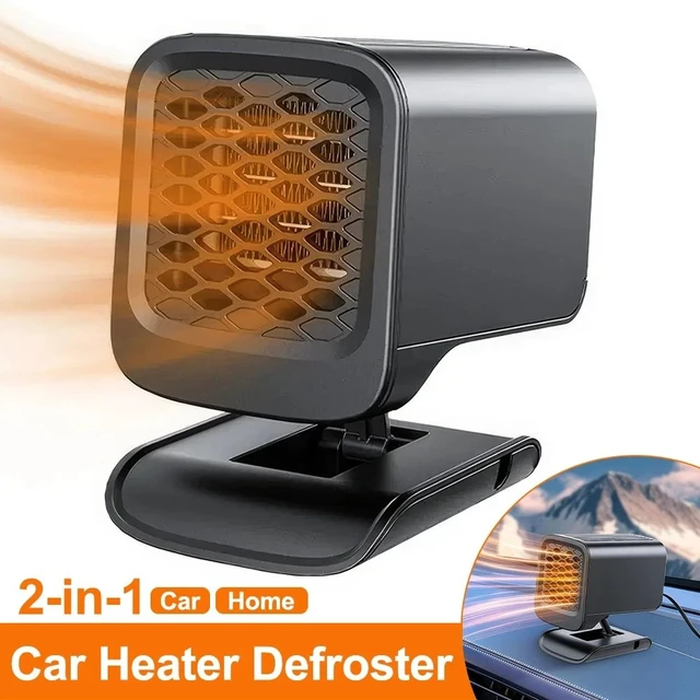 Alt view image 2 of 7 - 2 in 1 Portable Car Heater 12V 120W Electric Heating Fan Fits All Car Truck SUV