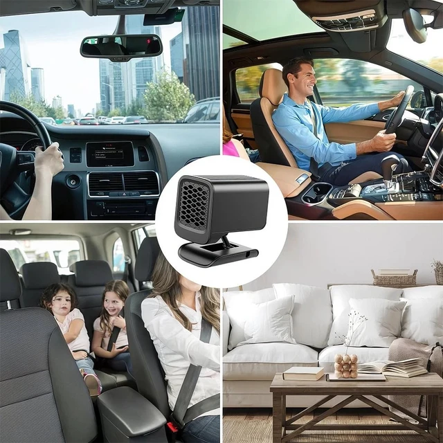 Alt view image 3 of 7 - 2 in 1 Portable Car Heater 12V 120W Electric Heating Fan Fits All Car Truck SUV