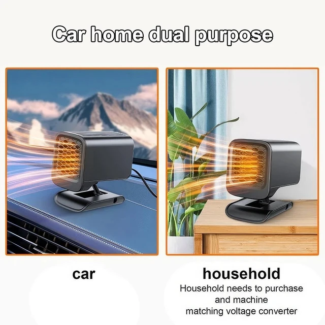 Alt view image 4 of 7 - 2 in 1 Portable Car Heater 12V 120W Electric Heating Fan Fits All Car Truck SUV