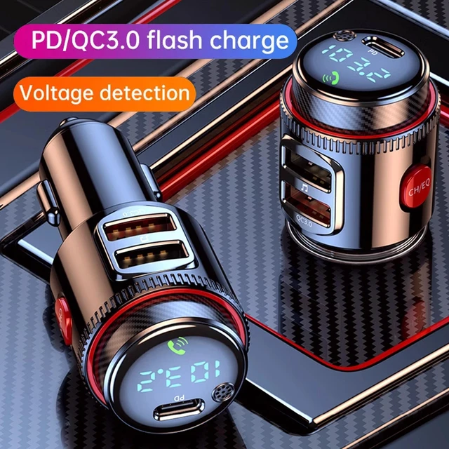 Alt view image 8 of 14 - Car Wireless Bluetooth FM Transmitter MP3 Player USB Car Charger Radio Adapter
