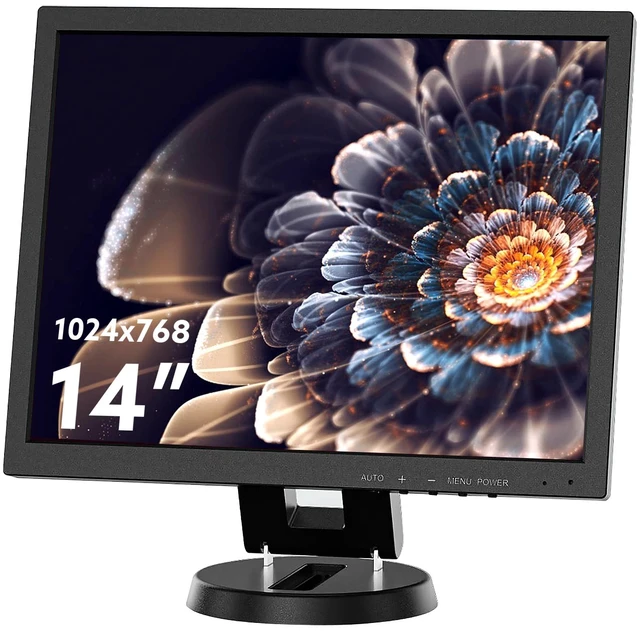 Main image of 14" 1024x768 Security CCTV Monitor BNC/HDMI/VGA HDMI for Cameras & Surveillance