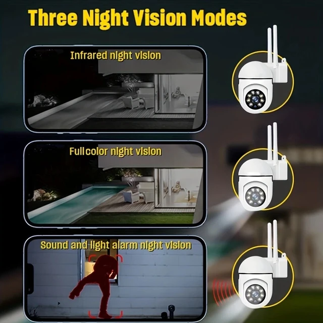 Alt view image 3 of 7 - 4Pack Wireless 2.4G WiFi Security Camera System Smart Outdoor Night Vision 1080P